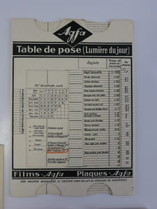 I.G. FARBENINDUSTRIE AKTIENGESELLSCHAFT AGFA BERLIN SO 36. Mode d'emploi de la table de pose AGFA 
