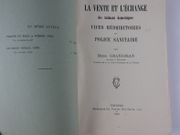 La vente et l'échange des Animaux domestiques. Vices rédhibitoires et police sanitaire. par Henri Grandjean - Image 2