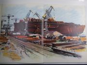 Plaquette éditée à l'occasion du Lancement du Paquebot "FRANCE" construit par Les Chantiers de l'Atlantique pour le compte de La Compagnie Générale Transatlantique . par Paquebot FRANCE - Image 2