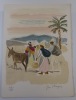 YVES Brayer. LE MEXIQUE. Lithographie originale en couleurs signée et justifiée au crayon. 47/120. 25x33,5 cm. Yves BRAYER