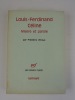 Louis-Ferdinand Céline. Misère et parole. . Frédéric VITOUX
