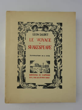 Le Voyage de Shakespeare. Illustrations de Gaston GOOR. Un des 238 exemplaires sur vélin de Rives. Deuxième papier après 24 ex. sur Japon. Suivent ...