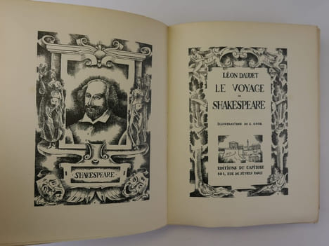 Le Voyage de Shakespeare. Illustrations de Gaston GOOR. Un des 238 exemplaires sur vélin de Rives. Deuxième papier après 24 ex. sur Japon. Suivent ...