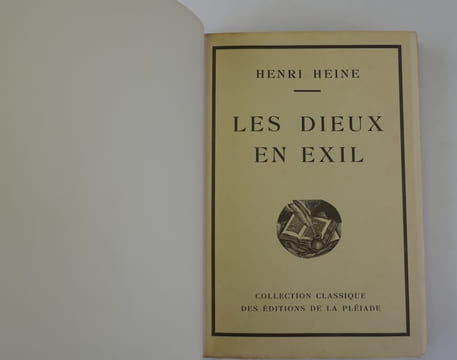 LES DIEUX EN EXIL. Traduction de A. Coeuroy. Bois par D. Galanis.. Henri HEINE