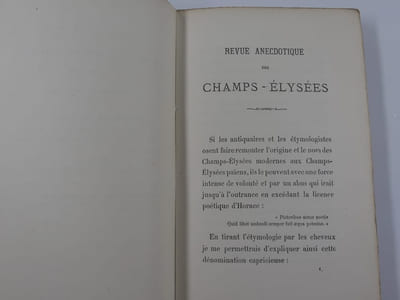 Revue anecdotique des Champs-Elysées et de leurs environs. Depuis 1730 jusqu'à nos jours
