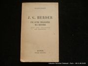Une autre philosophie de l'histoire par J.G. Herder