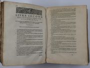 Commentaire sur les coustumes de la prevosté et Vicomte de Paris. Divisé en trois Livres, et traduict en nostre vulgaire sur la dernière impression de l'an 1603. Avec le Texte desdistes Coustumes, & une Table alphabetique des choses plus remarquables y contenuës.  par Composé en latin par Rene Choppin I.C. Angeuin, ancien & celebre Aduocat de la Cour de Parlement.  - Image 6