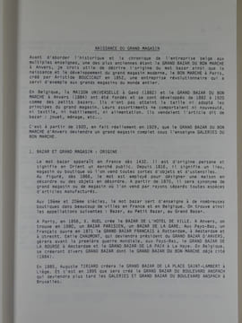 TEXTE INEDIT : GBA, Grand Bazar d'Anvers LA RAGE DE GRANDIR ou Historique et chronique d'un petit Bazar à la grande entreprise aux multiples enseignes ...
