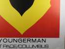 Jack YOUNGERMAN Grande affiche lithographiée originale 5 couleurs sur vélin :  At Pace / Columbus.. Jack Youngerman