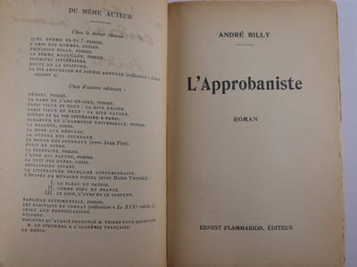 L'approbaniste. Ex. augmenté d'un envoi autographe signé.
