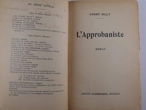 L'approbaniste. Ex. augmenté d'un envoi autographe signé. . André BILLY