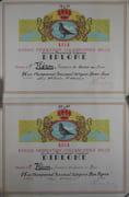 2 DIPLOMES R.C.F.B. Royale Fédération Colombophile Belge pour l'année 1965, Section Provinciale Liégoise : 14e au Championnat Provincial Catégorie "Bon Pigeon" & 16e au Championnat Provincial Catégorie "Demi-Fond" par Anonyme. - Image 1