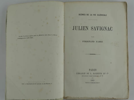 Julien Savignac. Scènes de la vie cléricale. Ferdinand Fabre