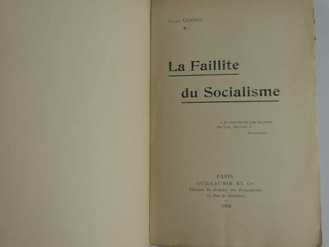 La faillite du socialisme. Jules Guérin