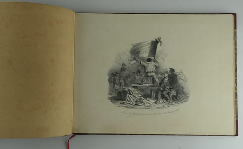 Albums lithographiques 1830-1833. Réunion de 4 albums dans une élégante reliure de parfaite exécution.