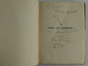Vive le cirque. ENVOI autographe signé à GUS BOFA. Phénomènes - Acrobates - Clowns - Fauves.  par Ecrit et dessiné par Serge  - Image 1