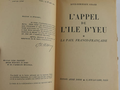 L'Appel de l'Ile d'Yeu* La paix franco-française.. Louis-Dominique Girard