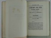 CHEMINS DE FER de l'ORNE. Réunion de 9 publications du milieu du 19e siècle, autour de la création des lignes de chemins de fer dans l'Orne.  1) Lettres adressées au Journal d'Alençon et du Dépt. de L'Orne relativement à un chemin de fer, traversant les arrondissements de Mortagne et de Domfront. Alençon, 1866, 24p.  2) Chemin de fer de Paris à Rennes, avec embranchement sur Caen et Cherbourg. Coonseil général de L'Orne. 31p.  3) Rapport sur la question de savoir où devra se faire La jonction des deux chemins de fer de Caen au Mans et de Chartres à Alençon. Conseil Municipal d'Alençon, 1846, 15p.  4) Conseil Général de L'Orne. Chemins de fer du département. Rapport fait par M. le Marquis De Torcy, Session de 1853. Alençon, 12p.  5) Lettre à M. Roulleau-Dugage. Caen à Flers (Session de 1860) par M. Marc. Paris à Grandville, suivie de la Ville de LAigle au sénat (Pétition adressée par la ville de L'Aigle au Sénat) et de la statistique industrielle de L'Aigle et environs. 29p.  6) Chemins de Fer Bas-Normands. 1ere Section - D'Argentan sur Paris et sur Rouen. Ligne de L'Aigle à Conches. Imprimerie Centrale des Chemins de Fer, 1861, 40p. (deux ex. de ce texte ont été reliés à la suite).  7) Conseil Général de l'Orne. Séance du 25 août 1865. Chemins de fer d'inétrêt local. Rapport de M. le Comte d'Orglandes. Alençon, 1865, 11p.  8) Banquet donné à l'occasion de l'ouverture du chemin de fer de L'Aigle à Conches, Lundi 5 novembre 1866, 4p.  9) Note sur les Deux Projets de chemin de fer  : 1° de Condé à Mortagne et à Alençon 2° d'Orléans à Mortagne et à Lisieux, par M. Marc, Paris, 1869, 14p.  par Collectif - Image 3