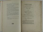 CHEMINS DE FER de l'ORNE. Réunion de 9 publications du milieu du 19e siècle, autour de la création des lignes de chemins de fer dans l'Orne.  1) Lettres adressées au Journal d'Alençon et du Dépt. de L'Orne relativement à un chemin de fer, traversant les arrondissements de Mortagne et de Domfront. Alençon, 1866, 24p.  2) Chemin de fer de Paris à Rennes, avec embranchement sur Caen et Cherbourg. Coonseil général de L'Orne. 31p.  3) Rapport sur la question de savoir où devra se faire La jonction des deux chemins de fer de Caen au Mans et de Chartres à Alençon. Conseil Municipal d'Alençon, 1846, 15p.  4) Conseil Général de L'Orne. Chemins de fer du département. Rapport fait par M. le Marquis De Torcy, Session de 1853. Alençon, 12p.  5) Lettre à M. Roulleau-Dugage. Caen à Flers (Session de 1860) par M. Marc. Paris à Grandville, suivie de la Ville de LAigle au sénat (Pétition adressée par la ville de L'Aigle au Sénat) et de la statistique industrielle de L'Aigle et environs. 29p.  6) Chemins de Fer Bas-Normands. 1ere Section - D'Argentan sur Paris et sur Rouen. Ligne de L'Aigle à Conches. Imprimerie Centrale des Chemins de Fer, 1861, 40p. (deux ex. de ce texte ont été reliés à la suite).  7) Conseil Général de l'Orne. Séance du 25 août 1865. Chemins de fer d'inétrêt local. Rapport de M. le Comte d'Orglandes. Alençon, 1865, 11p.  8) Banquet donné à l'occasion de l'ouverture du chemin de fer de L'Aigle à Conches, Lundi 5 novembre 1866, 4p.  9) Note sur les Deux Projets de chemin de fer  : 1° de Condé à Mortagne et à Alençon 2° d'Orléans à Mortagne et à Lisieux, par M. Marc, Paris, 1869, 14p.  par Collectif - Image 5