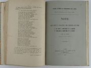 CHEMINS DE FER de l'ORNE. Réunion de 9 publications du milieu du 19e siècle, autour de la création des lignes de chemins de fer dans l'Orne.  1) Lettres adressées au Journal d'Alençon et du Dépt. de L'Orne relativement à un chemin de fer, traversant les arrondissements de Mortagne et de Domfront. Alençon, 1866, 24p.  2) Chemin de fer de Paris à Rennes, avec embranchement sur Caen et Cherbourg. Coonseil général de L'Orne. 31p.  3) Rapport sur la question de savoir où devra se faire La jonction des deux chemins de fer de Caen au Mans et de Chartres à Alençon. Conseil Municipal d'Alençon, 1846, 15p.  4) Conseil Général de L'Orne. Chemins de fer du département. Rapport fait par M. le Marquis De Torcy, Session de 1853. Alençon, 12p.  5) Lettre à M. Roulleau-Dugage. Caen à Flers (Session de 1860) par M. Marc. Paris à Grandville, suivie de la Ville de LAigle au sénat (Pétition adressée par la ville de L'Aigle au Sénat) et de la statistique industrielle de L'Aigle et environs. 29p.  6) Chemins de Fer Bas-Normands. 1ere Section - D'Argentan sur Paris et sur Rouen. Ligne de L'Aigle à Conches. Imprimerie Centrale des Chemins de Fer, 1861, 40p. (deux ex. de ce texte ont été reliés à la suite).  7) Conseil Général de l'Orne. Séance du 25 août 1865. Chemins de fer d'inétrêt local. Rapport de M. le Comte d'Orglandes. Alençon, 1865, 11p.  8) Banquet donné à l'occasion de l'ouverture du chemin de fer de L'Aigle à Conches, Lundi 5 novembre 1866, 4p.  9) Note sur les Deux Projets de chemin de fer  : 1° de Condé à Mortagne et à Alençon 2° d'Orléans à Mortagne et à Lisieux, par M. Marc, Paris, 1869, 14p.  par Collectif - Image 8