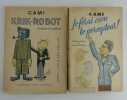 Réunion de deux titres en édition originale: 1/ Krik-Robot. Détective à moteur. L'énigme des 5 pavillons, Ed. Paul Dupont,  30 dec. 1945, 109p. , ...