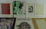 ANDRE MASSON. Réunion de 8 catalogues. 1) Festival de Lyon, André Masson, Musée de Lyon 1967. Préface de Daniel-Henry Kahnweiler, 22 figures nb. 2) ...