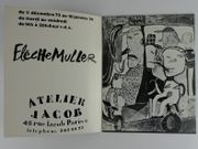 Flechemuller.  Catalogue d'exposition du 5 décembre 73 au 10 janvier 74. par Flechemuller. Texte "Chapeau pointu turlututu !" par André Laude.  - Image 2