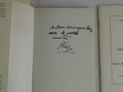 PELAYO. Ouvrage enrichi d'un dessin original en couleurs au feutre en double page, avec un envoi de l'artiste. par Orlando Pelayo - Vicente Aguilera Cerni. Prologo de Angel Gonzalez. Epilogoe de Juan Cueto Alas.  - Image 4