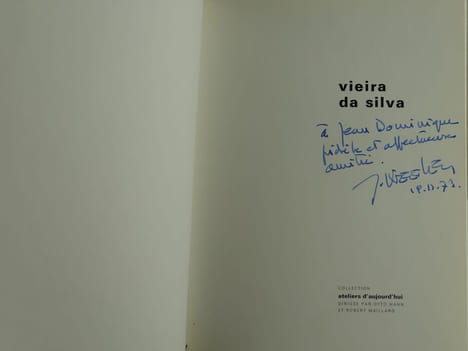 VIEIRA DA SILVA. Réunion de 2 ouvrages et 7 catalogues d'exposition : 1) Vieira da Silva, par René de Solier, Le Musée de poche, 1956, 53p. 2) ...