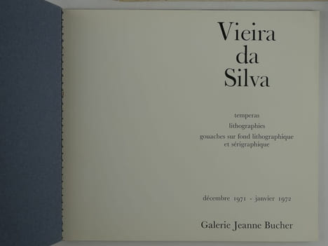VIEIRA DA SILVA. Réunion de 2 ouvrages et 7 catalogues d'exposition : 1) Vieira da Silva, par René de Solier, Le Musée de poche, 1956, 53p. 2) ...