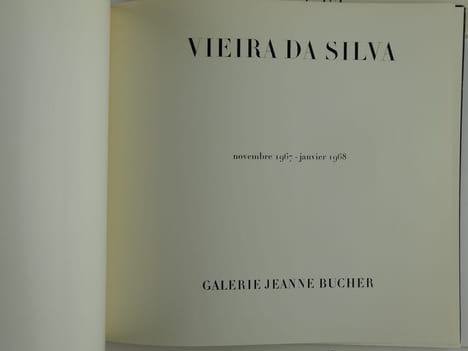 VIEIRA DA SILVA. Réunion de 2 ouvrages et 7 catalogues d'exposition : 1) Vieira da Silva, par René de Solier, Le Musée de poche, 1956, 53p. 2) ...