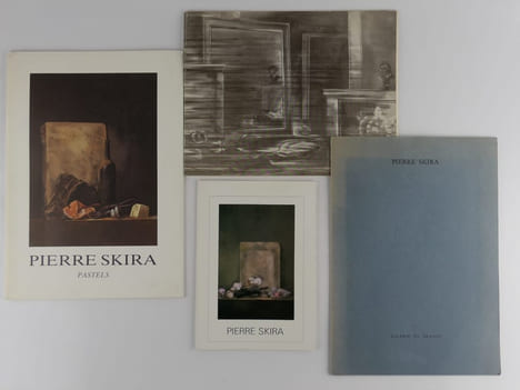 Pierre Skira. Réunion de 4 catalogues d'exposition. 1) Pierre Skira, Oeuvres récentes, Galerie du Dragon, 23 janvier - 20 février 1973. Commentaire de ...
