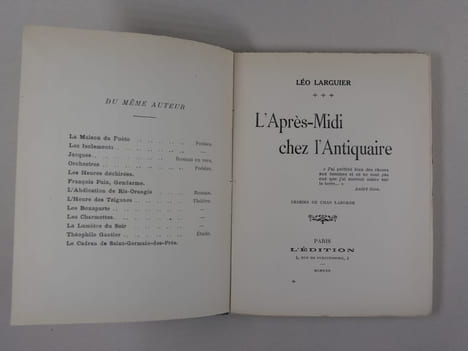 L'après-midi chez l'Antiquaire. Dessins de Chas-Laborde.. Léo LARGUIER