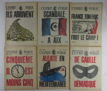 (REVUE) L'Esprit public. Ensemble de 25 numéros : 36 - 37 - 38, 40 à 56, 59 - 61 - 65 - 67 - 68. 