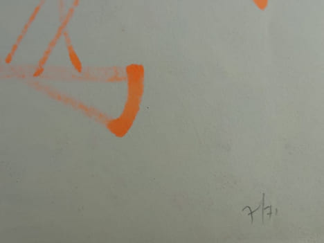 ART PSYCHEDELIQUE. Dessin original en technique mixte (crayon gras, feutre, encre et fluo). Non signé.. Anonyme