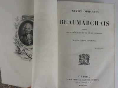 Oeuvres complètes de Beaumarchais précédées d'une notice sur sa vie et ses ouvrages.