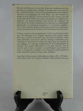 Voie d'accès au plaisir (la métaphysique). Jean-Paul Dollé
