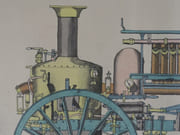 Dessin original. Travail d'élève de l'Ecole Saint Nicolas, présentant un projet de véhicule pour sapeurs pompiers, équipé d'un réservoir et de lances à eau. par Anonyme - Image 2