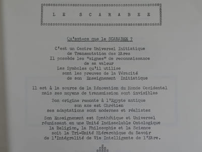 Les lumières du Scarabé (volume 2 sur 3 volumes parus : 1. Pensés du Scarabée et 3. Clés schématiques).