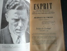 Emmanuel Mounier 1905-1950. Numéro spécial d'Esprit, Décembre 1950. . Revue Esprit. Collectif