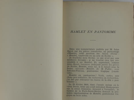 Hommes et Choses de Théâtre. ENVOI de l'auteur à Max Maurey ((auteur dramatique français). Shakespeare et Scribe. Balzac. Victore Hugo. Alexandre ...