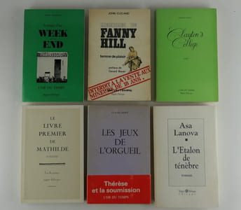(Littérature érotique) Réunion de 5 titres de la collection L'Or du Temps : Les jeux de l'orgueil - Mémoires Fanny Hill, femme de plaisir - Le temps d'un week-end - Clayton's College - Le livre premier de Mathilde.