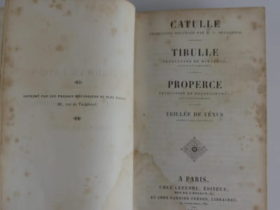Classiques latins : Catulle - Tibulle - Properce - Veillée de Vénus