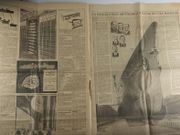 Journal L'EXCELSIOR daté de mai 1935. Numéro spécial consacré au paquebot NORMANDIE. 16 pages. 42,5 x 60 cm. par Paquebot NORMANDIE - Image 3