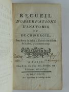 Recueil d'observations d'anatomie et de chirurgie, Pour servir de base à la Théorie des lésions de la tête, par contre-coup. par Collectif : M. Louis, Pourfour du Petit, Valsalva, M. MOrgagni, Santorini, M. Winslow, Molinelli, M. Thon.  - Image 1