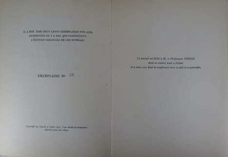 L'échec de Baudelaire. Etude psychanalytique sur la névrose de Charles Baudelaire. Edition originale. Un des 200 exemplaires sur alfa. . (Charles ...