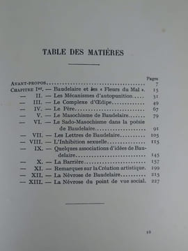 L'échec de Baudelaire. Etude psychanalytique sur la névrose de Charles Baudelaire. Edition originale. Un des 200 exemplaires sur alfa. . (Charles ...
