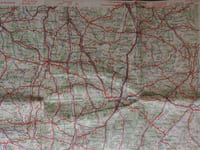 Carte Taride Routière n°22 . Pyrénées (Ouest) Carte dépliante en couleurs  70 x 90 cm. Echelle 1 / 250000e. Distances kilométriques. tirage en 5 couleurs. (circa 1920)