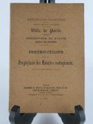 Instructions sur la Prophylaxie des Maladies Contagieuses .  par Préfécture de Police - Service des Epidémies. - Image 1