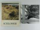 Réunion de 2 catalogues d'exposition : Schlosser, Galerie de Beaubourg, présentation Michel Troche // G. Schlosser Photomontages 1972-1999, Galerie ...